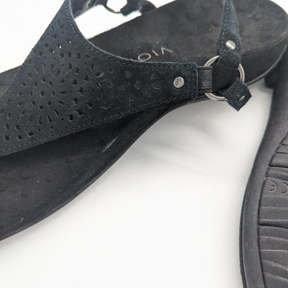 Vionic Black Kirra Toe Post Thong Sandal Adjustable Buckle Arch Support Size 8 - Picture 5 of 6